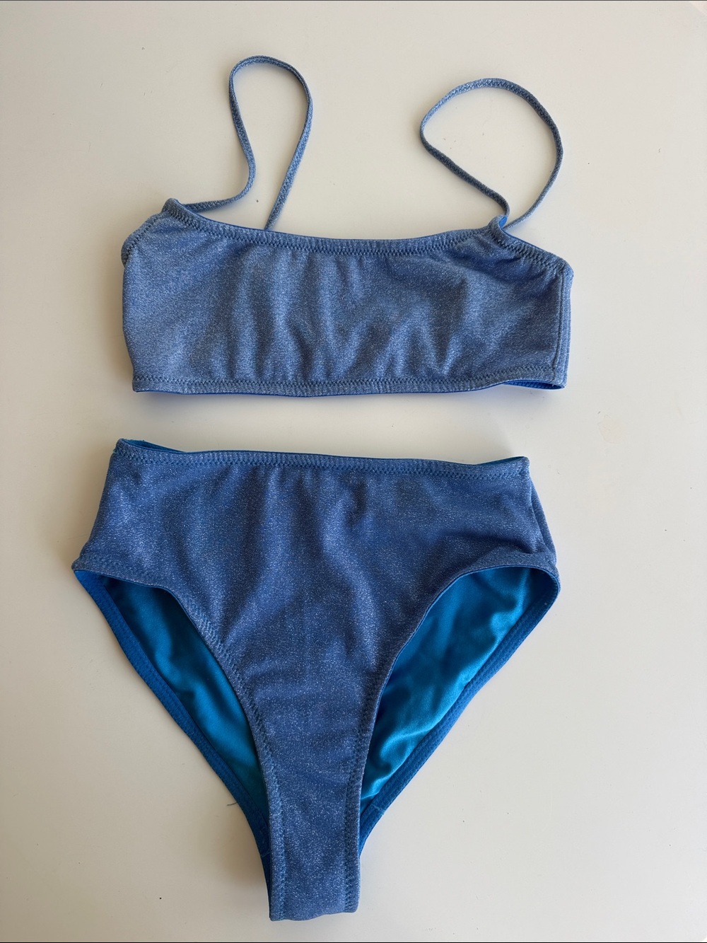 triangl swimwear Shimmering Light Blue Bikini Set